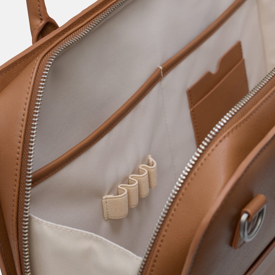 ナチュラルレザー　briefcase Justus Leather Briefcase - Handmade Leather Bags, Backpacks